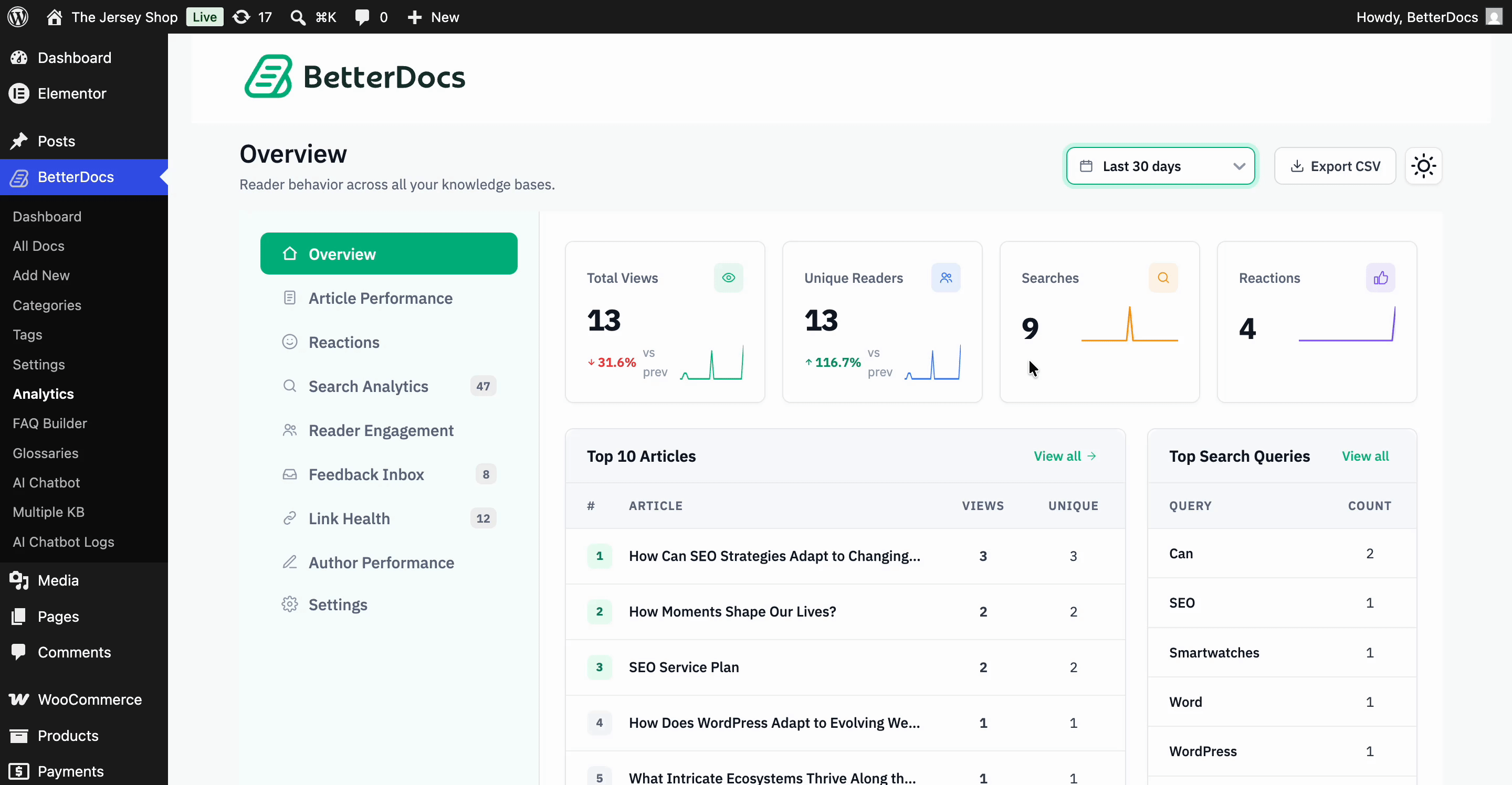 How to Configure Advanced Analytics to Evaluate the Performance of Your Knowledge Base? 3 Date filtering