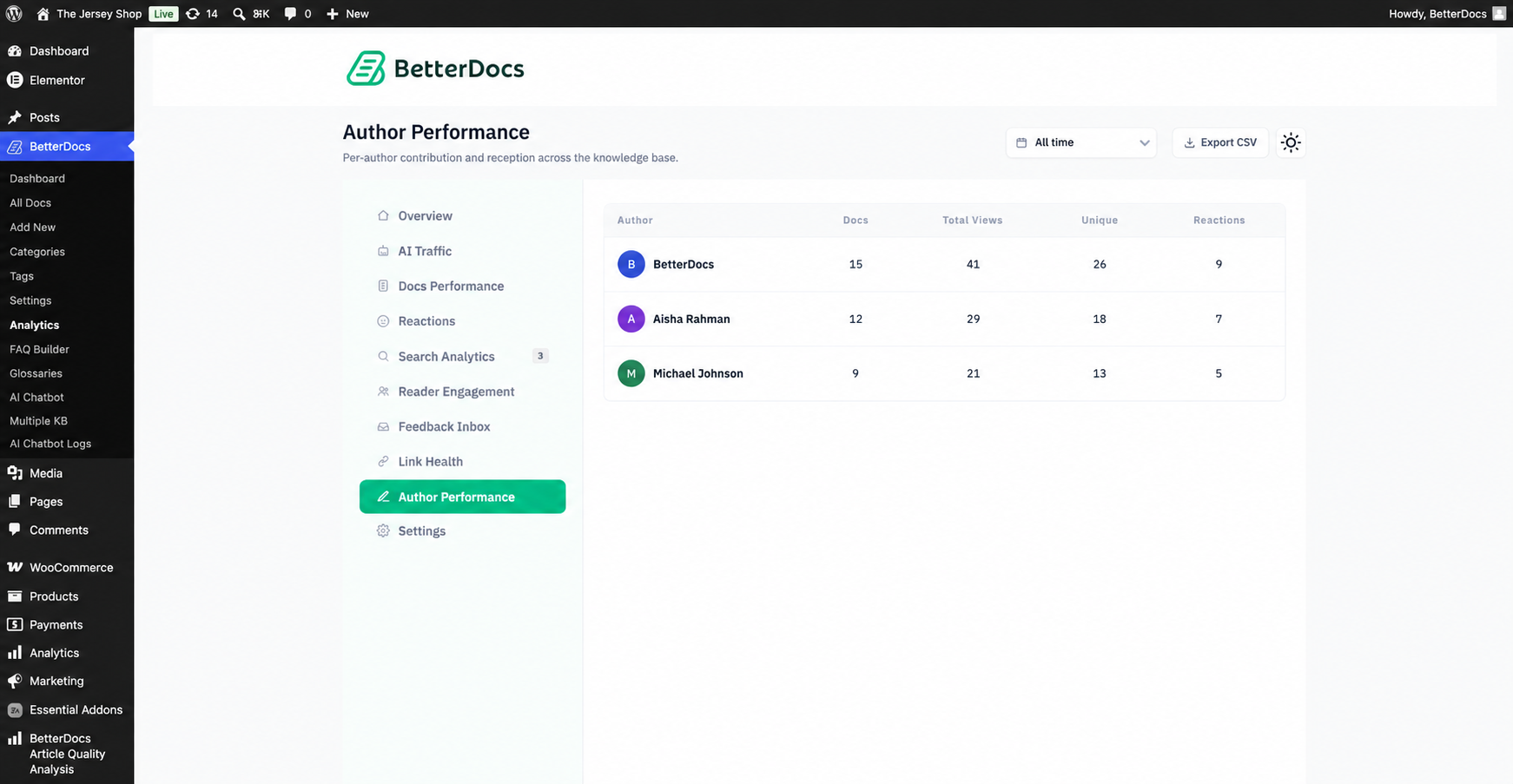 How to Configure Advanced Analytics to Evaluate the Performance of Your Knowledge Base? 12 Author Performance
