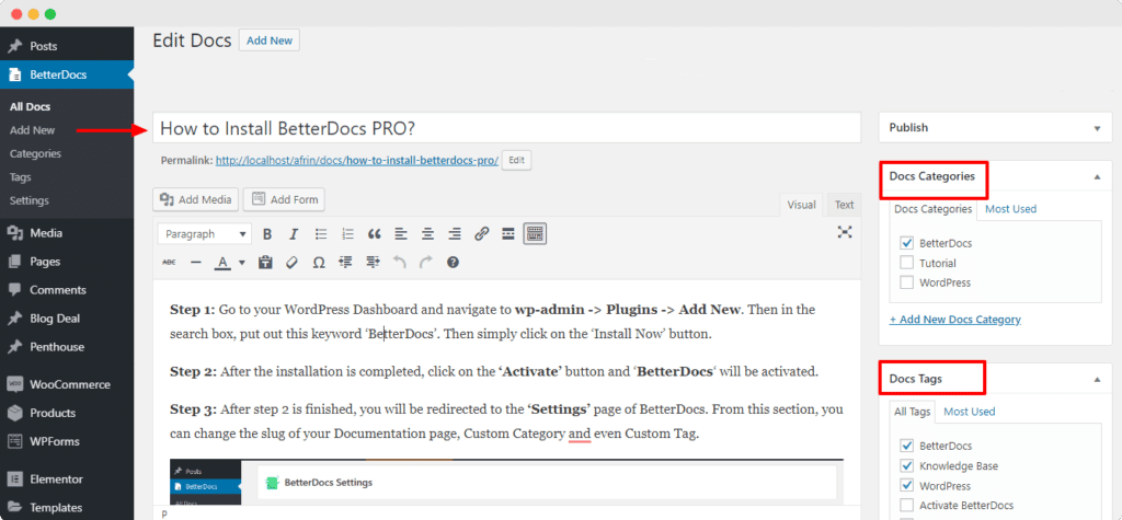 How To Create WordPress Knowledge Base Documentation Page