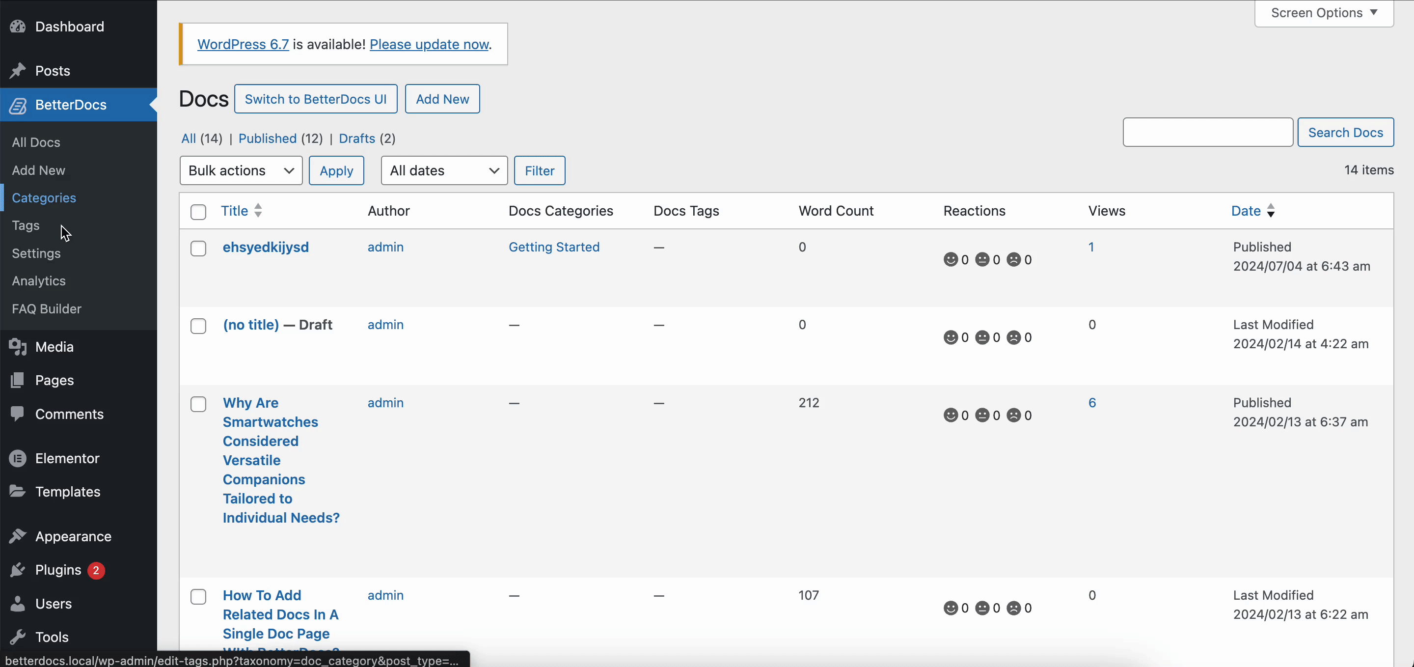 BreadCrumbs Settings in BetterDocs