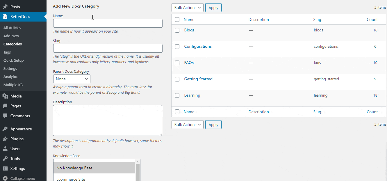 Manage Multiple Knowledge Base