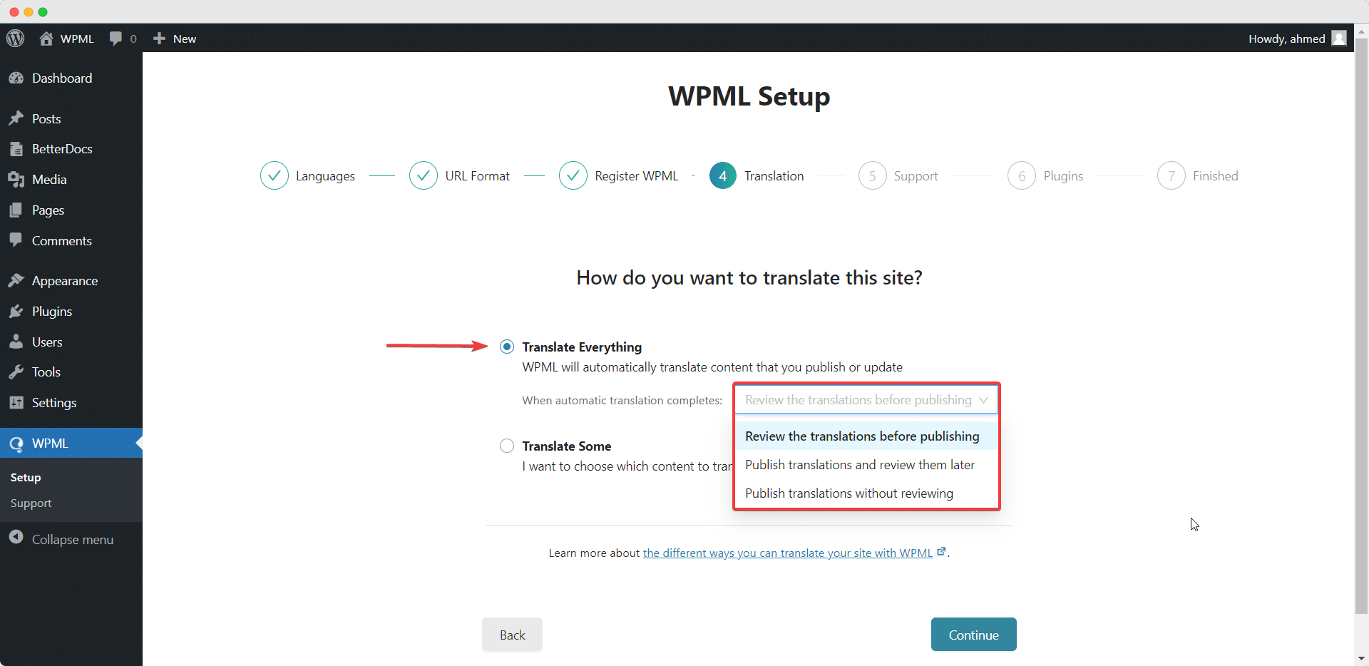 How To Translate Single Docs Of BetterDocs Using WPML