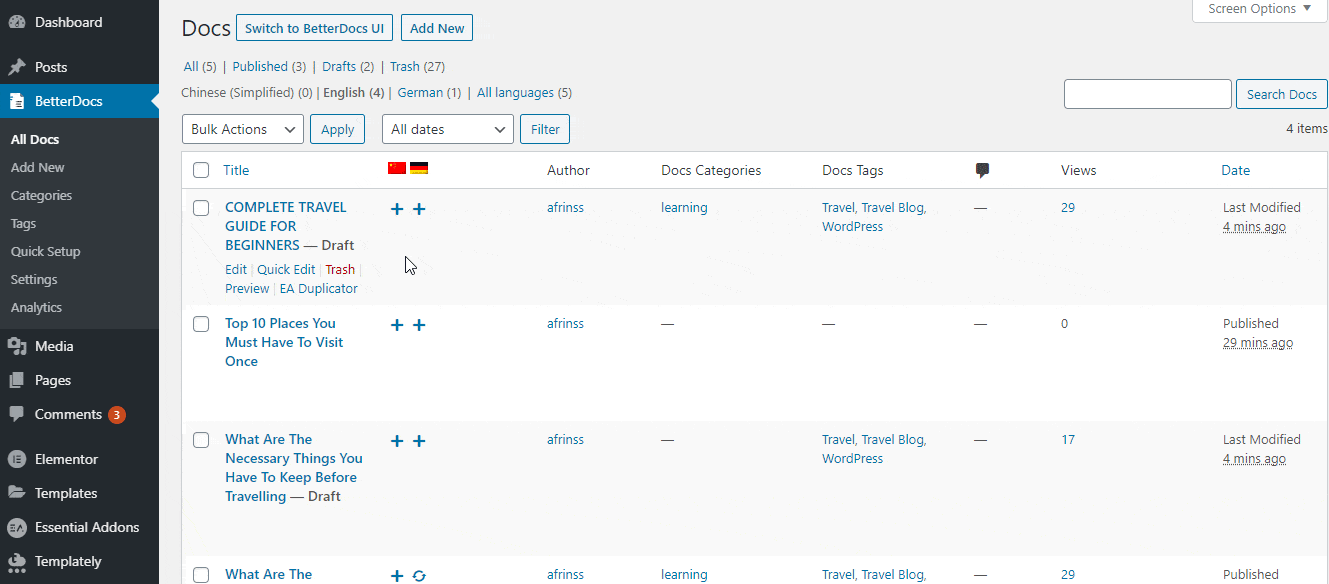 Translate Single Docs With WPML