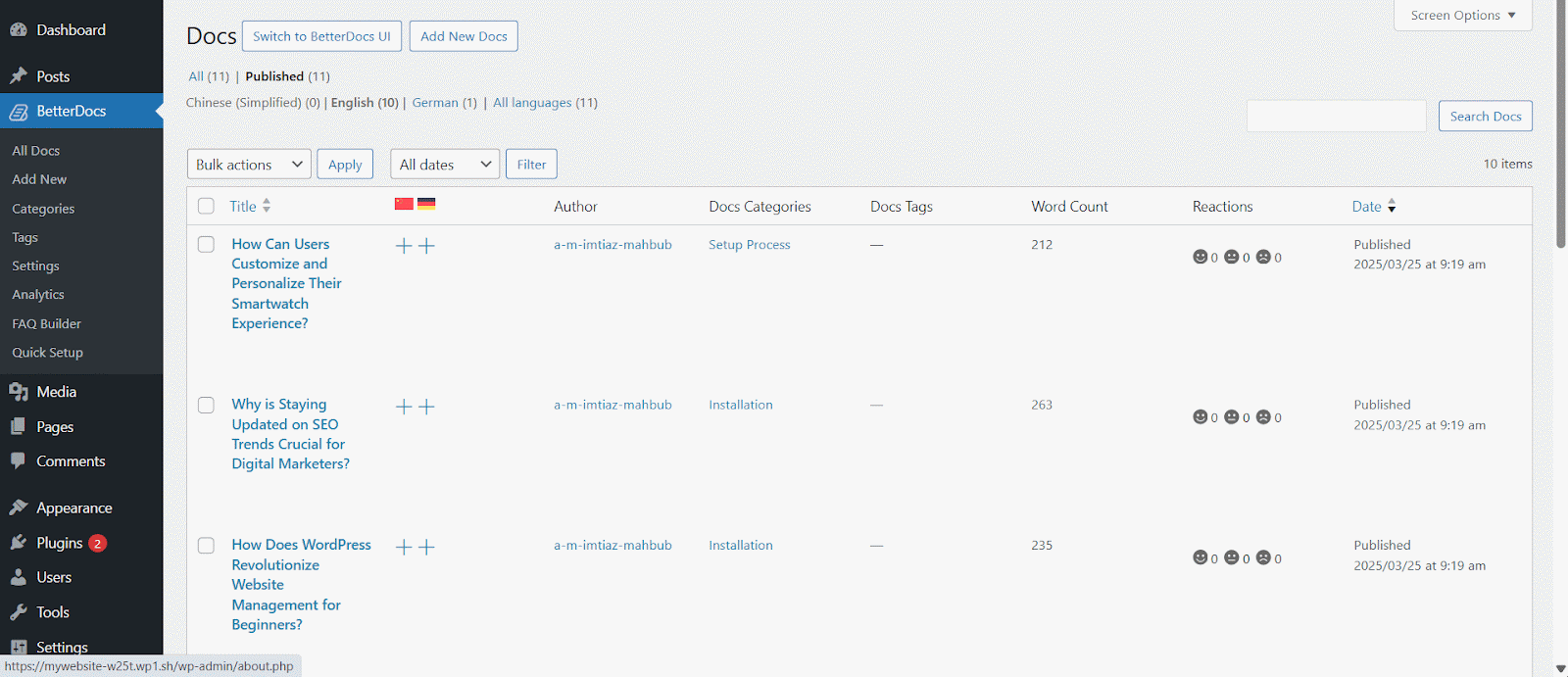 How To Translate Single Docs Of BetterDocs Using WPML 10 Translate BetterDocs WordPress Documentation WPML