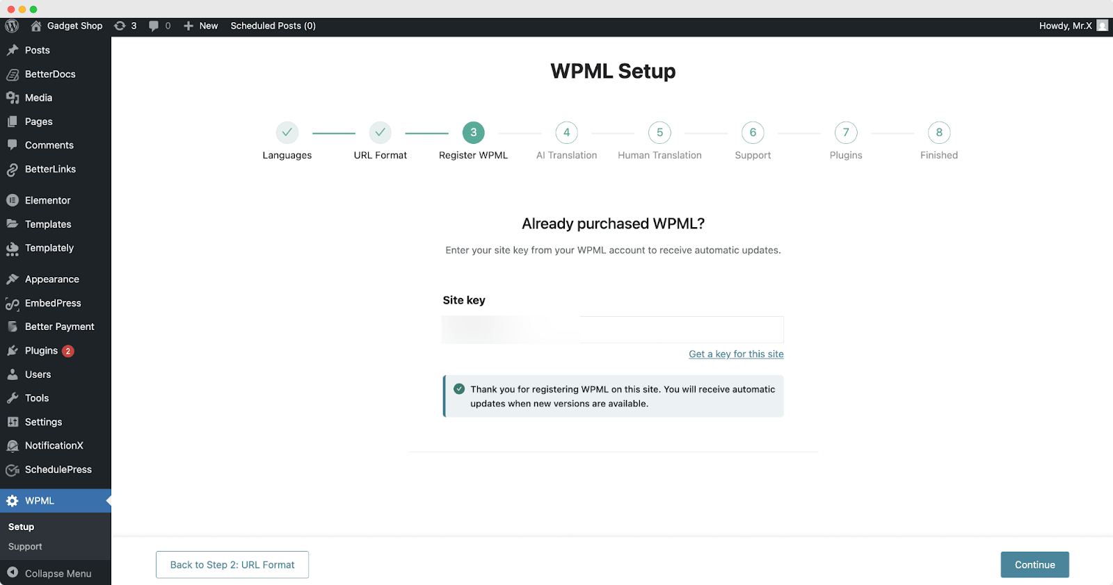 Guide To Translate BetterDocs WordPress Documentation With WPML 3 WPML Setup 3