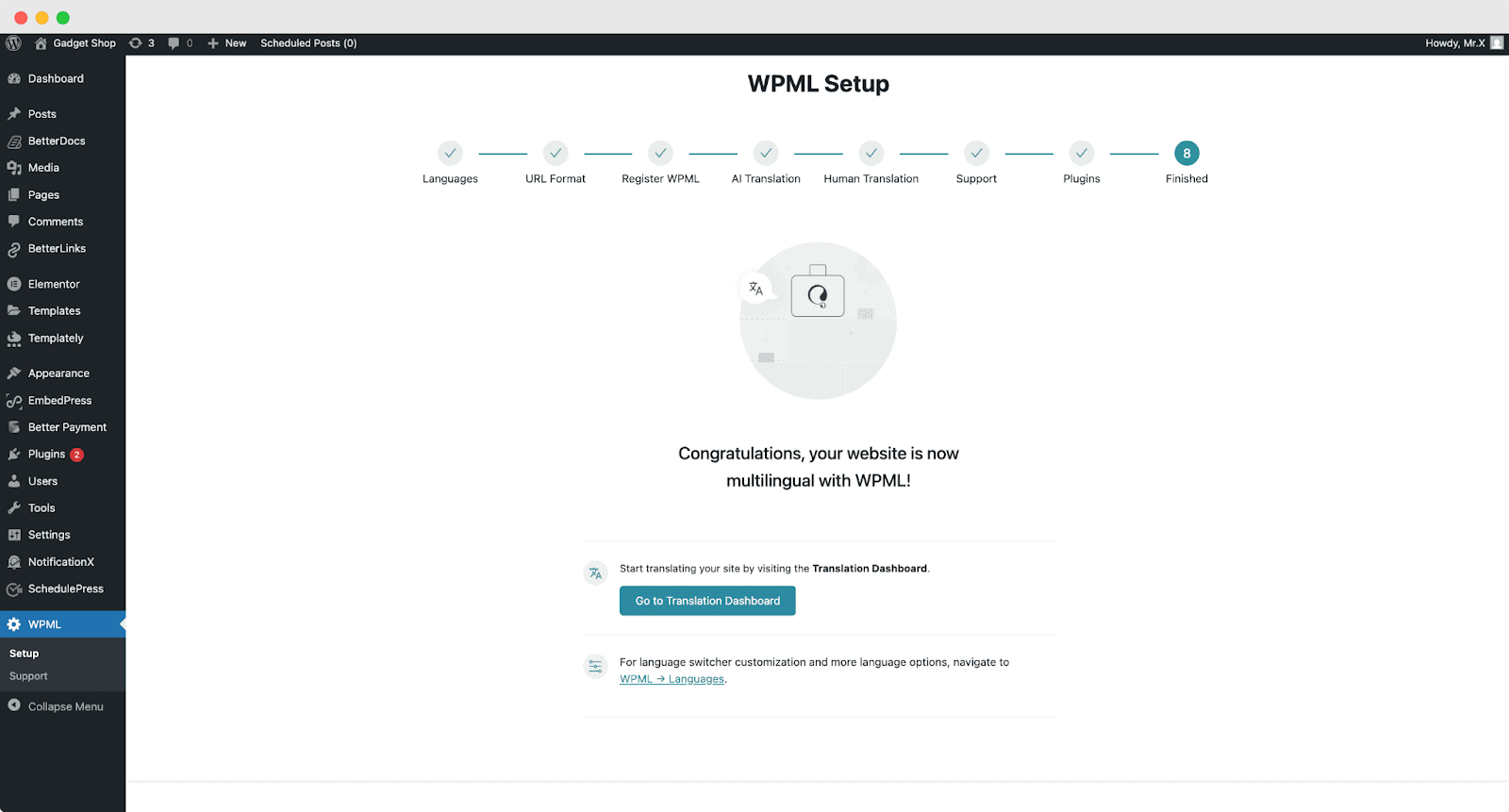 Guide To Translate BetterDocs WordPress Documentation With WPML 7 WPML Setup 7