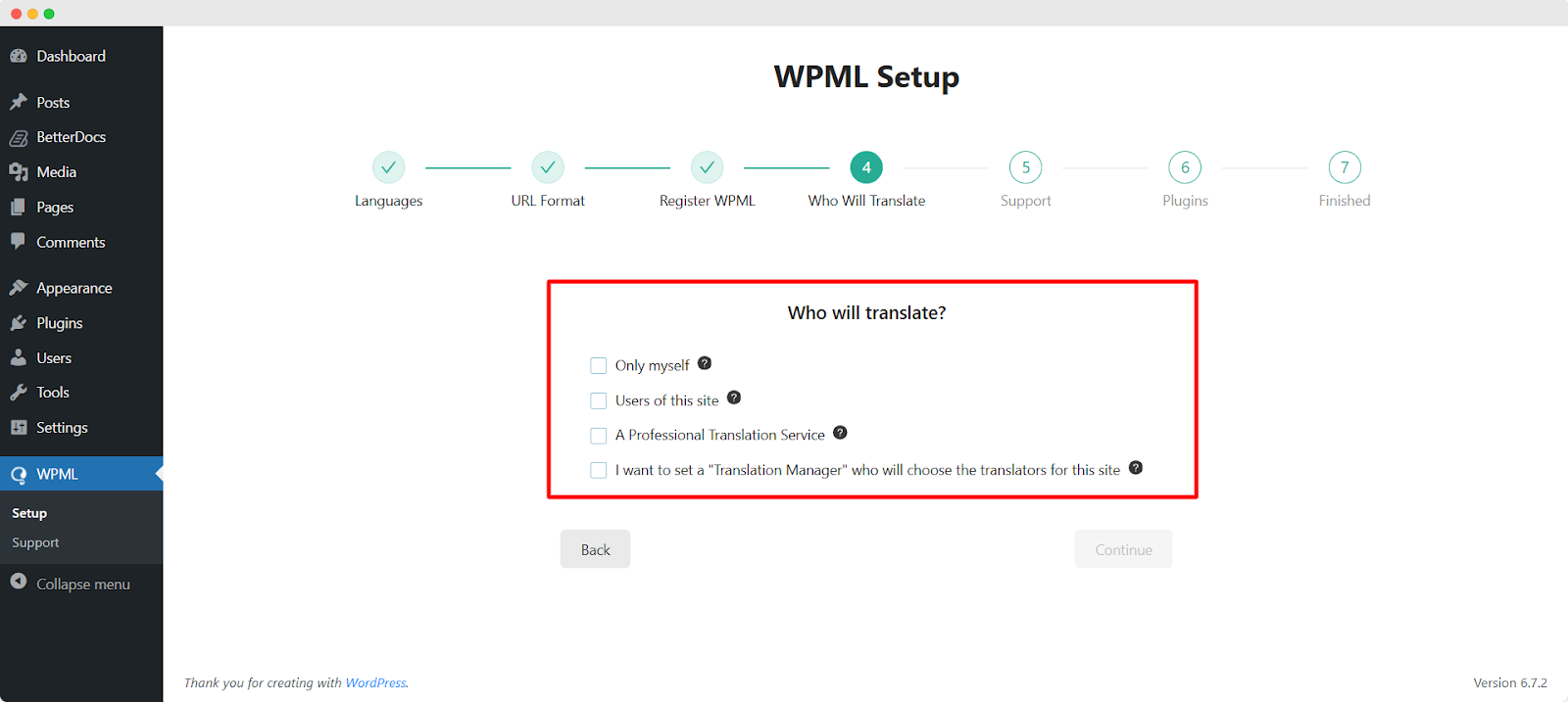 How To Translate Single Docs Of BetterDocs Using WPML 5 Translate BetterDocs WordPress Documentation WPML