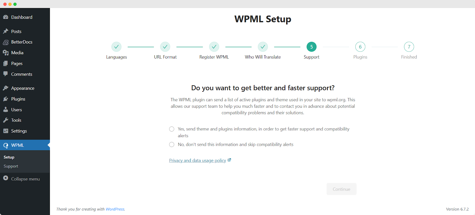 How To Translate Single Docs Of BetterDocs Using WPML 6 Translate BetterDocs WordPress Documentation WPML