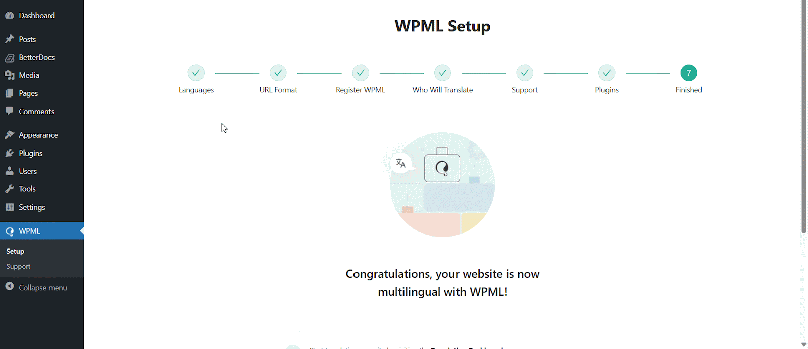 How To Translate Single Docs Of BetterDocs Using WPML 7 Translate BetterDocs WordPress Documentation WPML