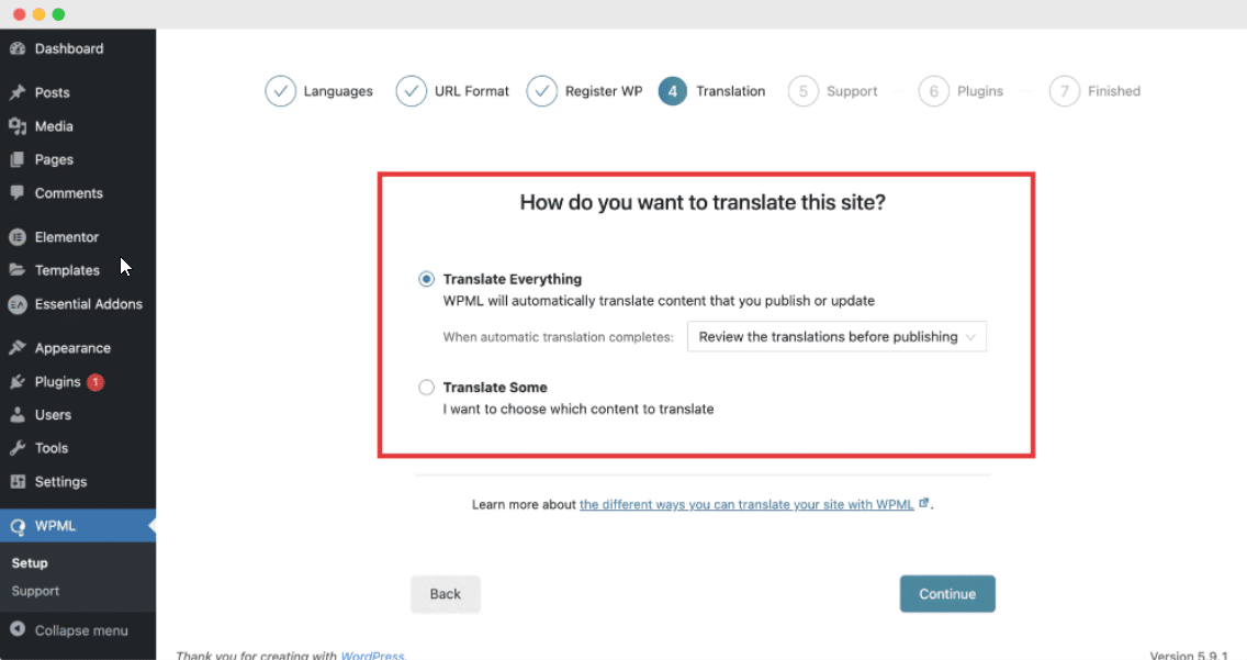 Translate a website