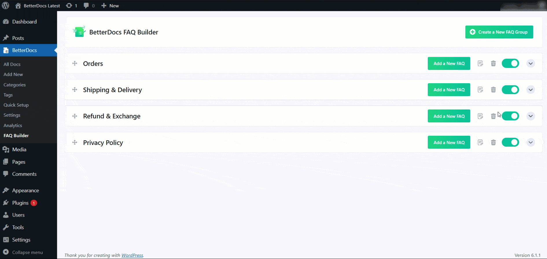 BetterDocs FAQ Builder