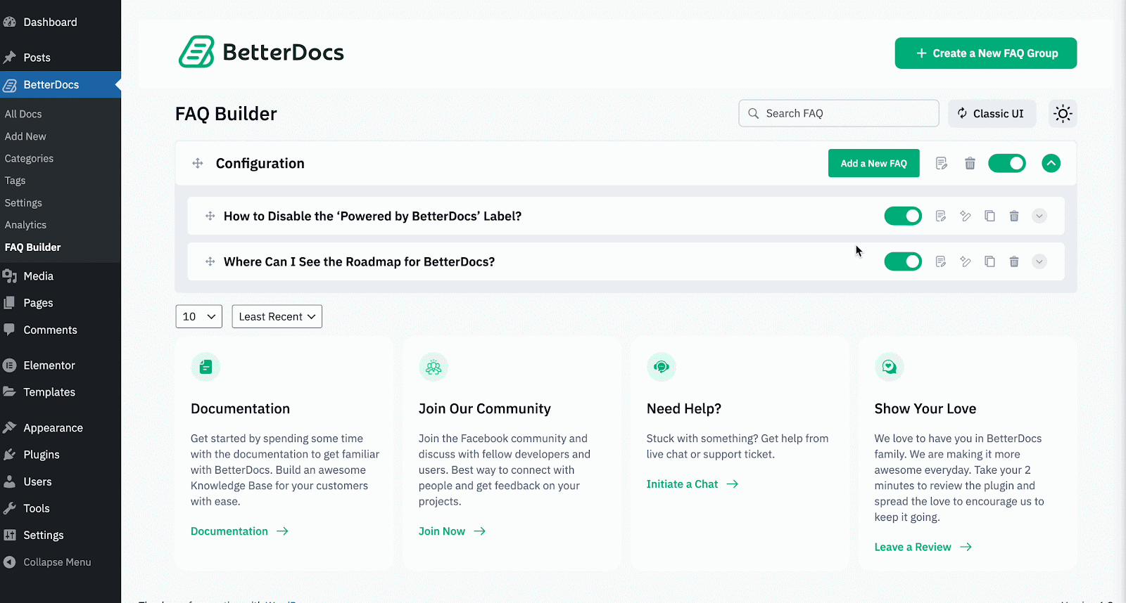 How To Configure BetterDocs FAQ Builder In Elementor? 4 Configure BetterDocs FAQ Builder