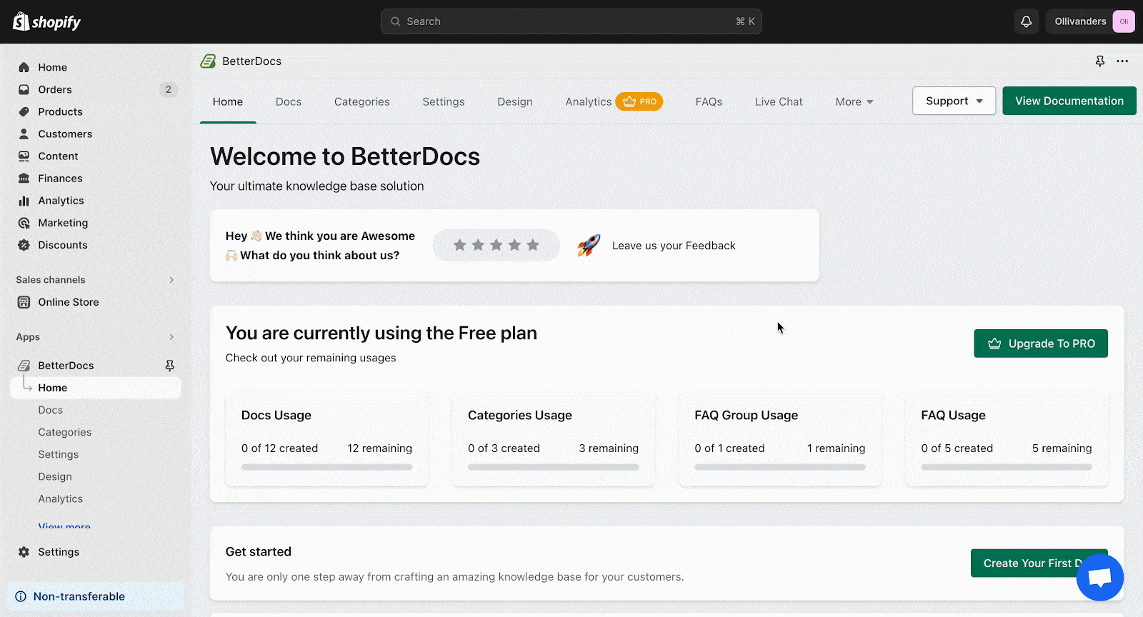 Live Chat In BetterDocs For Shopify?