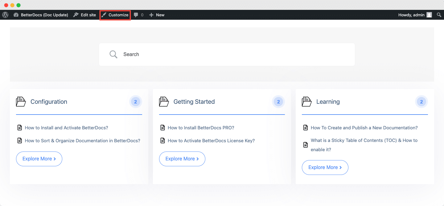 BetterDocs Handbook Layout