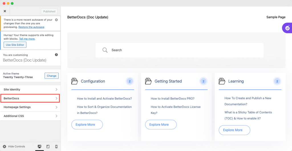How To Configure BetterDocs Handbook Layout In WordPress? - BetterDocs
