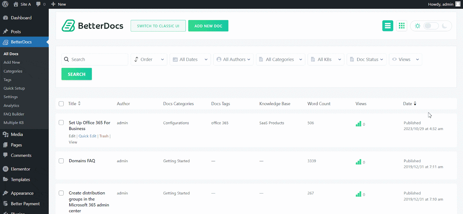 BetterDocs Grid View