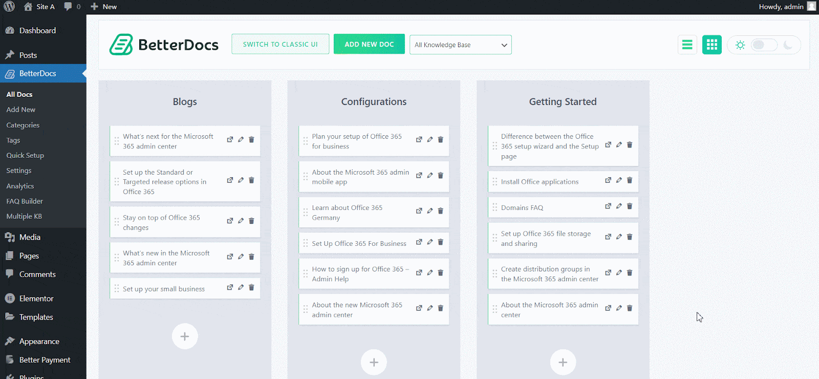 BetterDocs Grid View