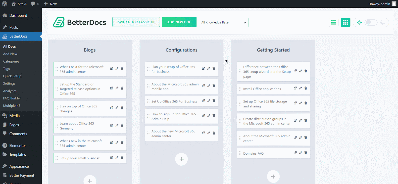 BetterDocs Grid View