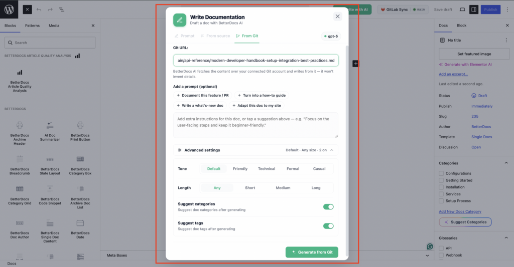 How To Configure The Write With AI Feature In BetterDocs? - BetterDocs