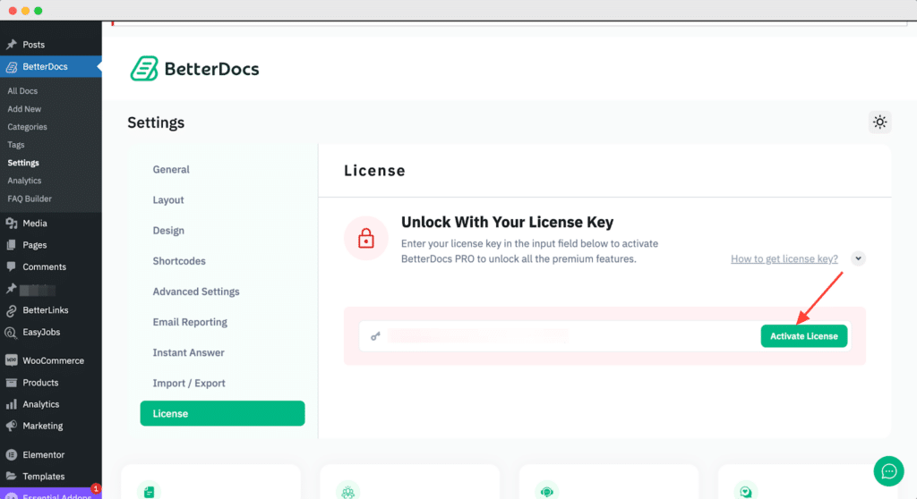 How To Verify & Authenticate BetterDocs PRO License Key? - BetterDocs