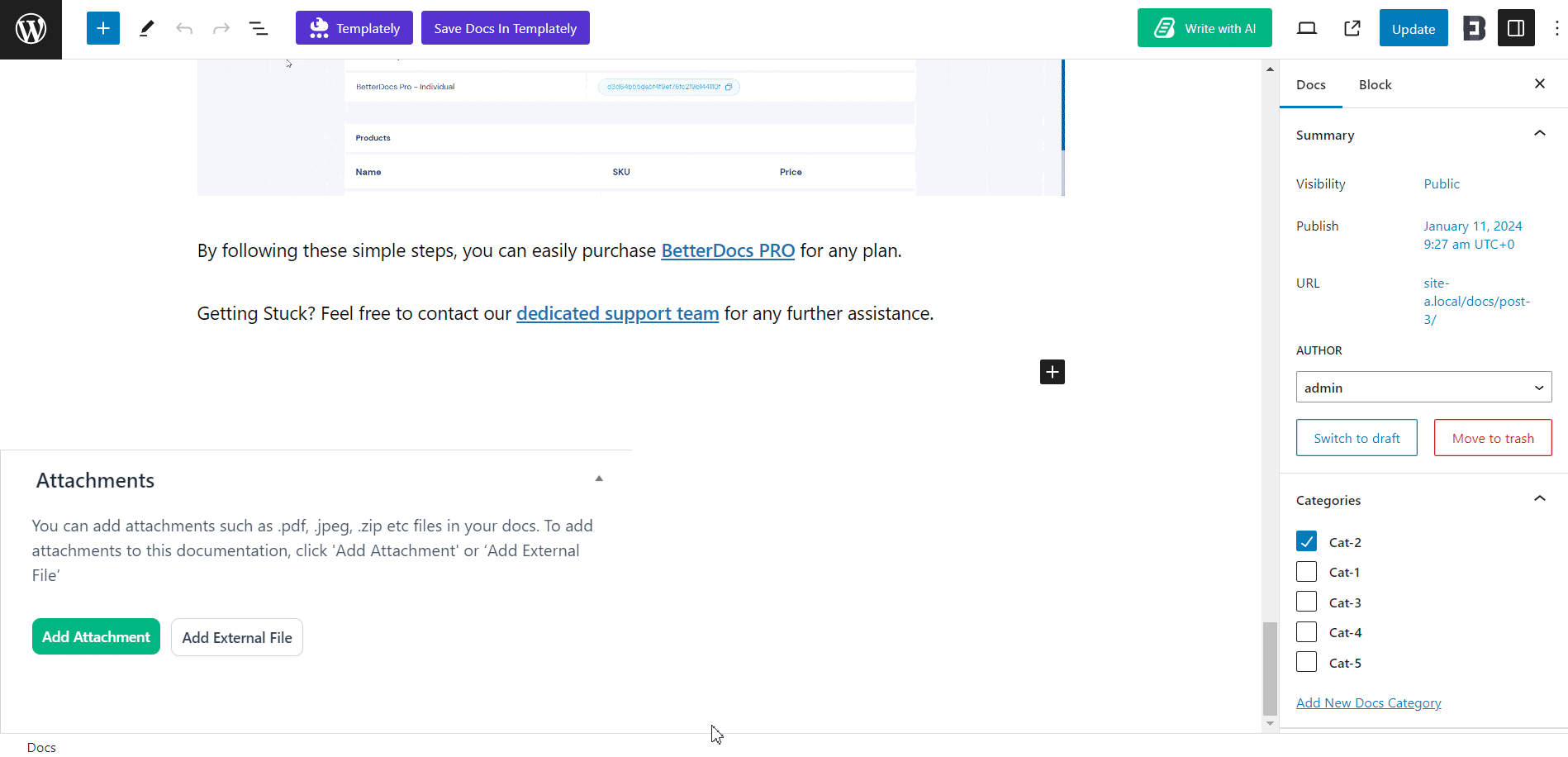 Add Attachments To Docs