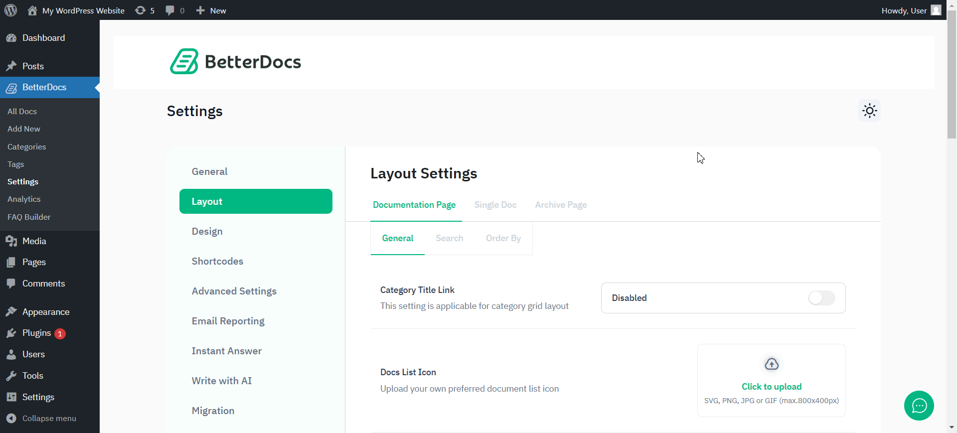 How to Change Docs List Icon in Your Knowledge Base? - BetterDocs