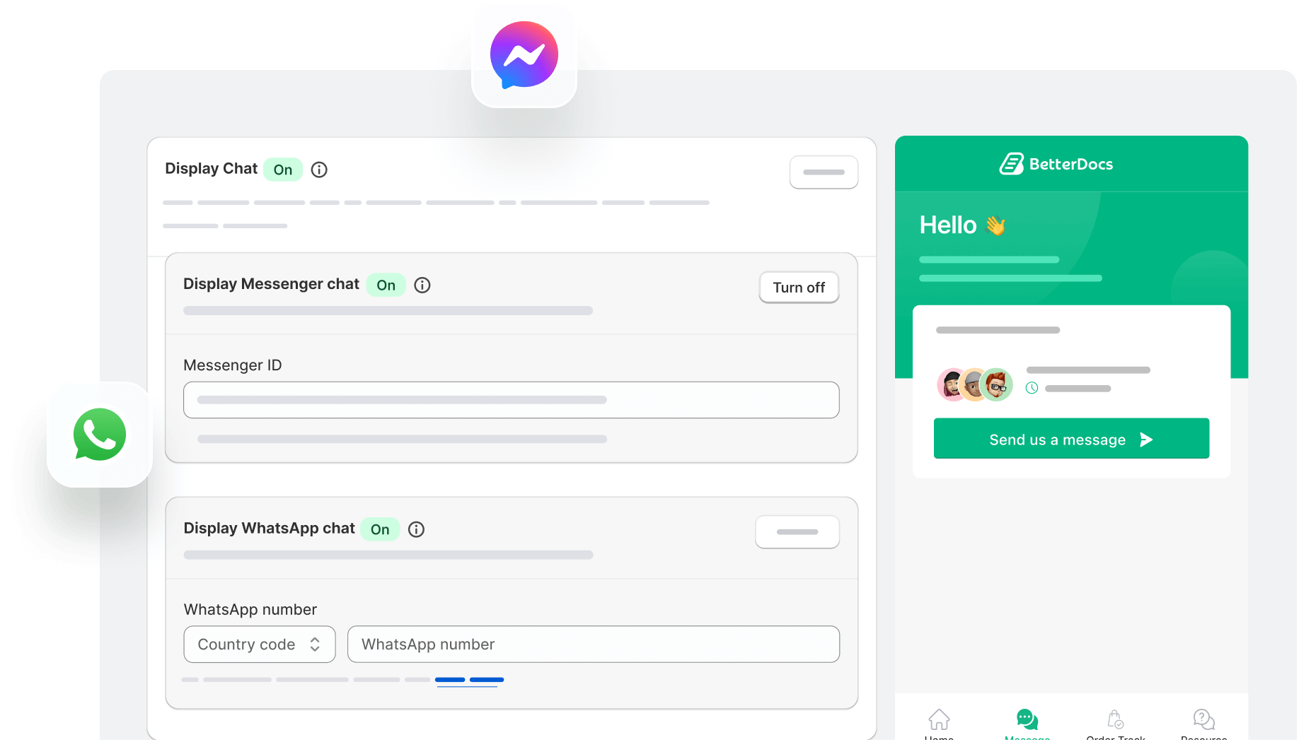 Powerful Integration With WhatsApp & Messenger