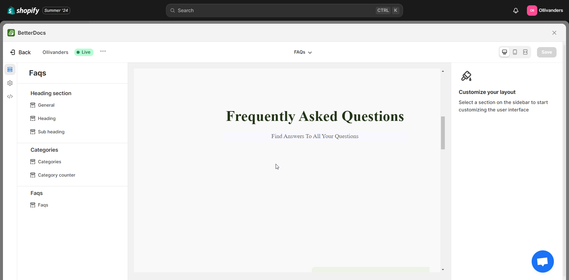 Design Entire FAQ Section