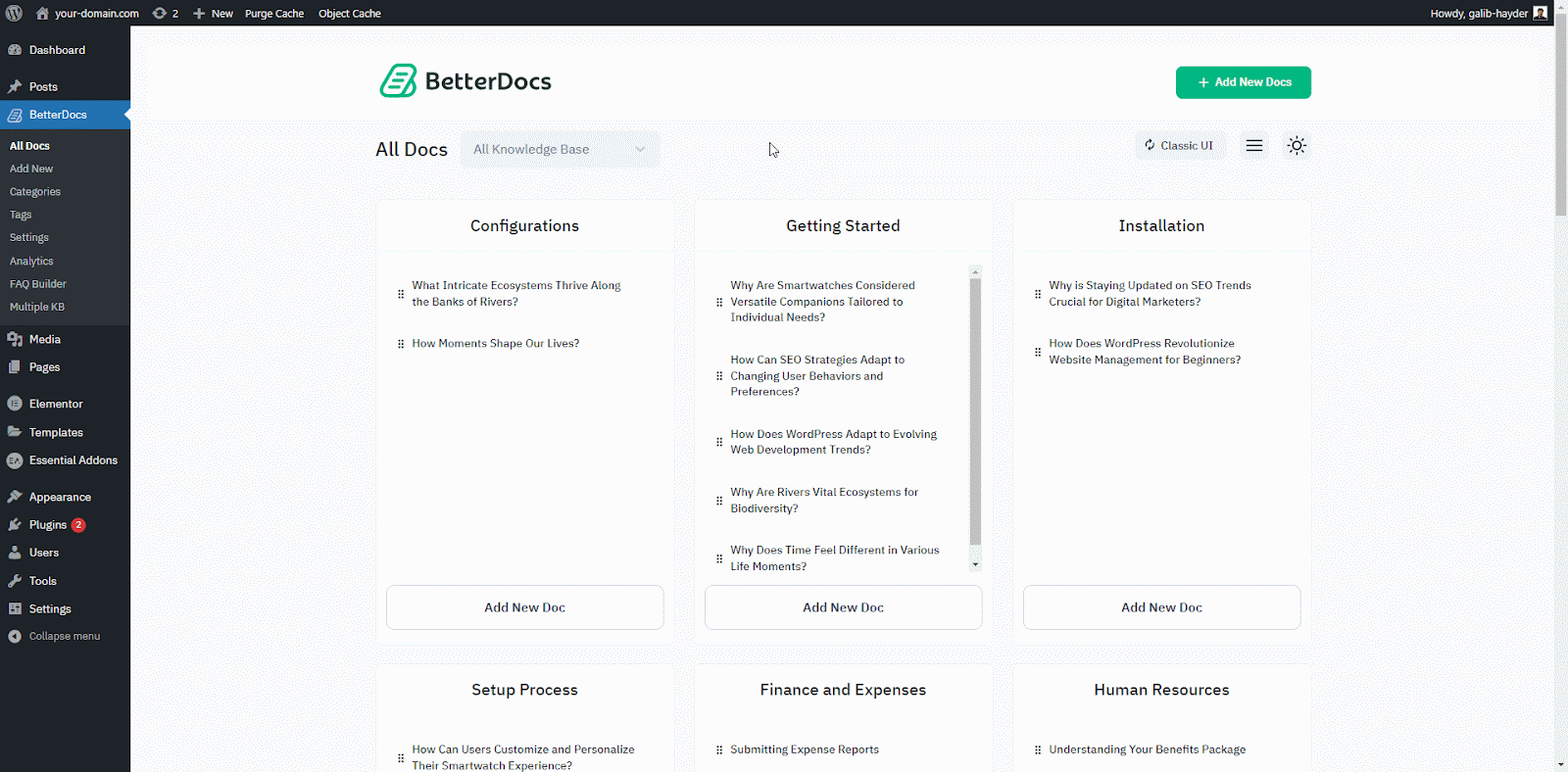 BetterDocs Grid View