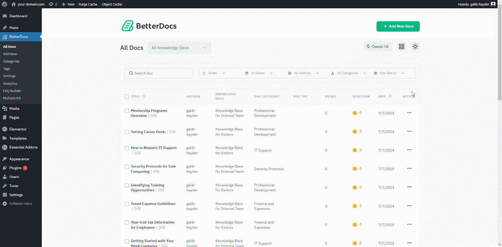 BetterDocs Grid View