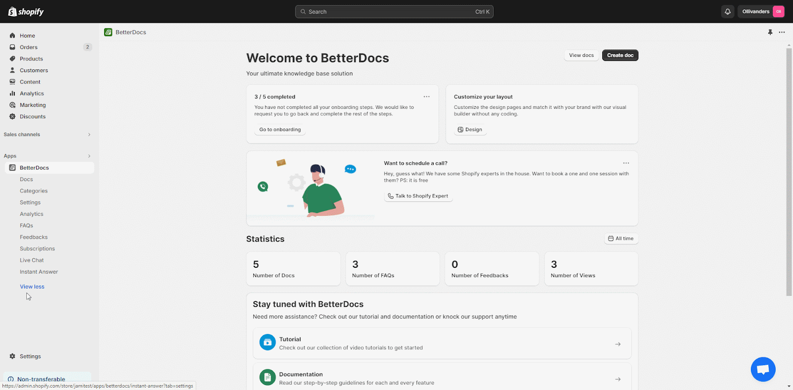 Configure Feedback Section With BetterDocs For Shopify
