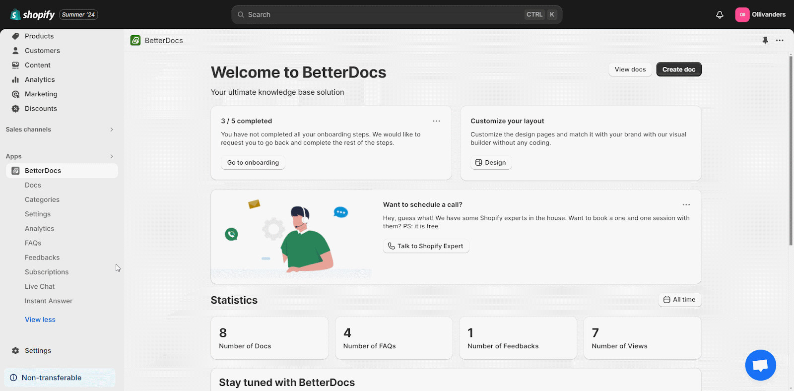 Configure Feedback Section With BetterDocs For Shopify