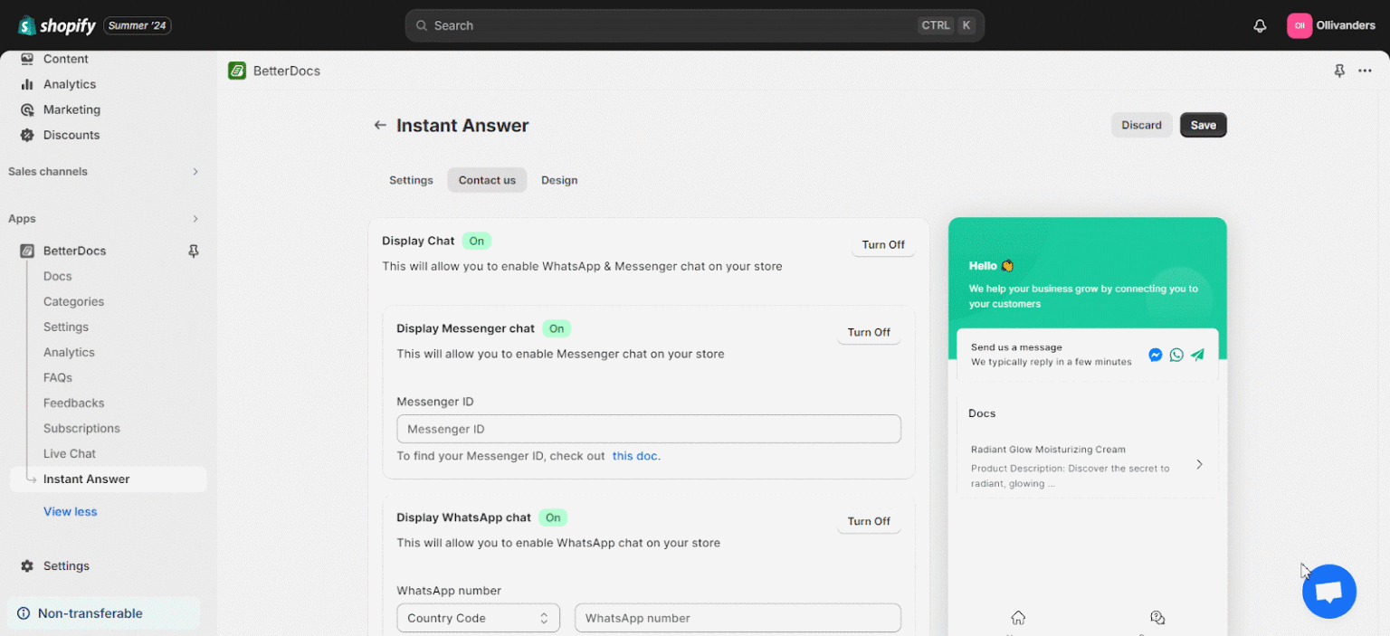 How To Configure Instant Answers With BetterDocs For Shopify? - BetterDocs