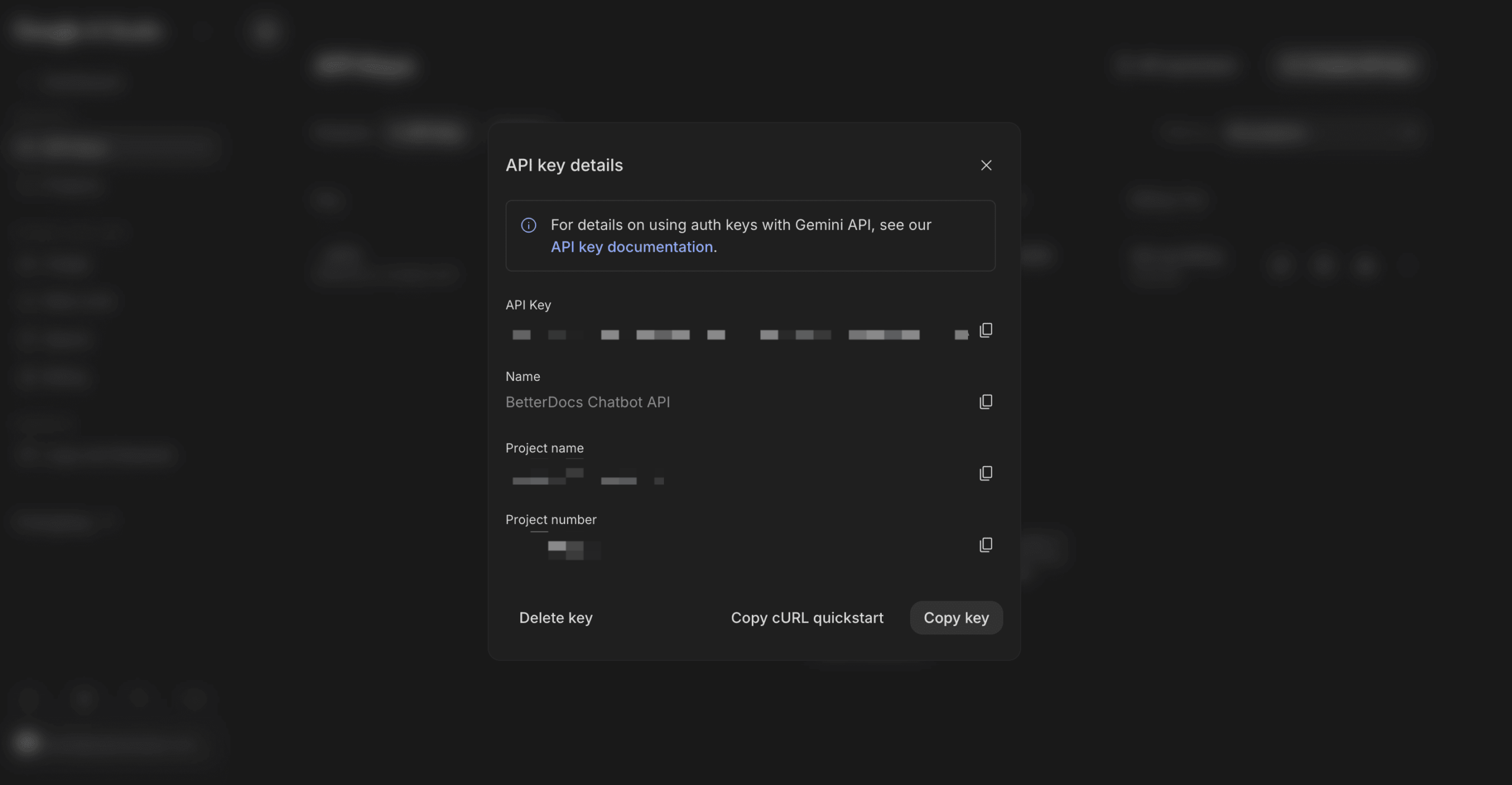 Gemini API key