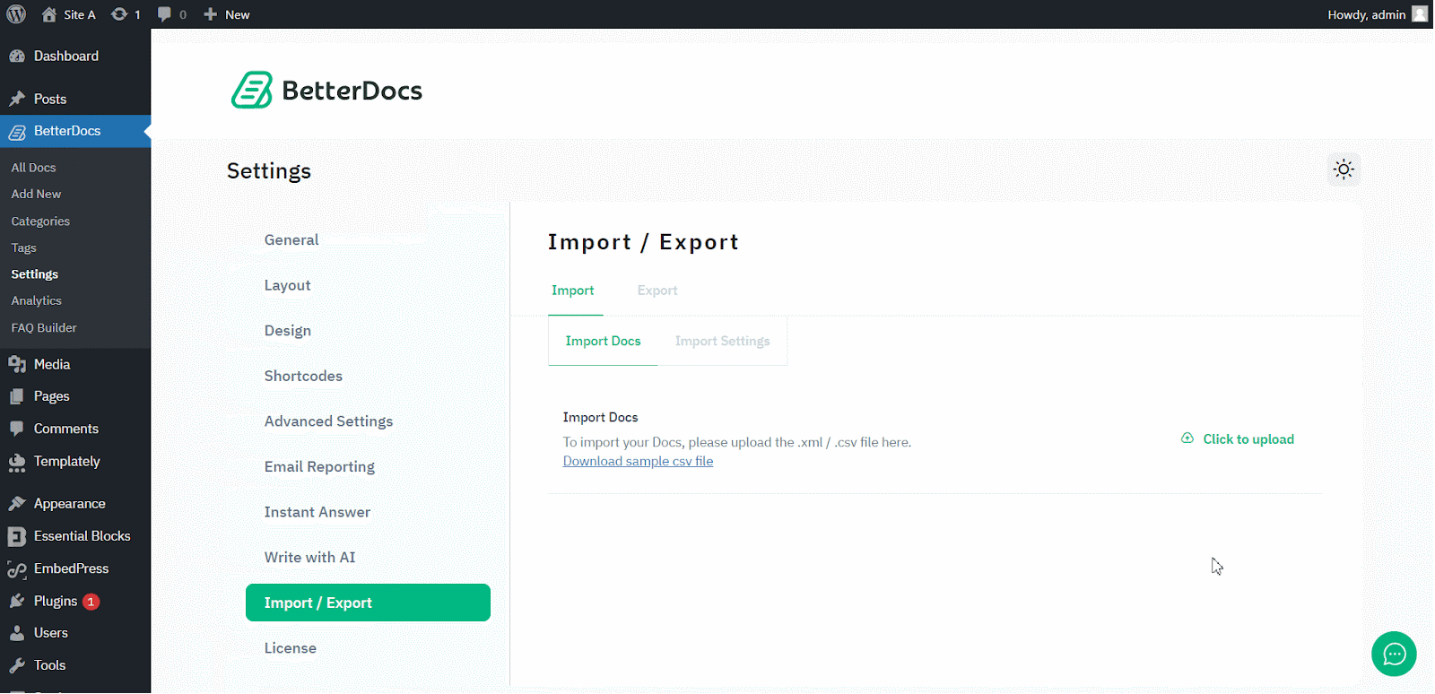 Import And Export Glossaries with BetterDocs