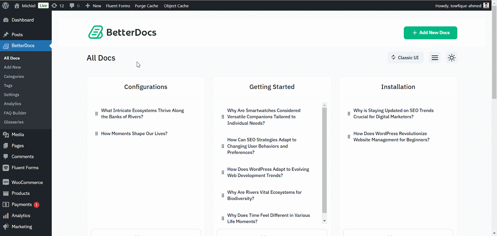 Import And Export Glossaries with BetterDocs