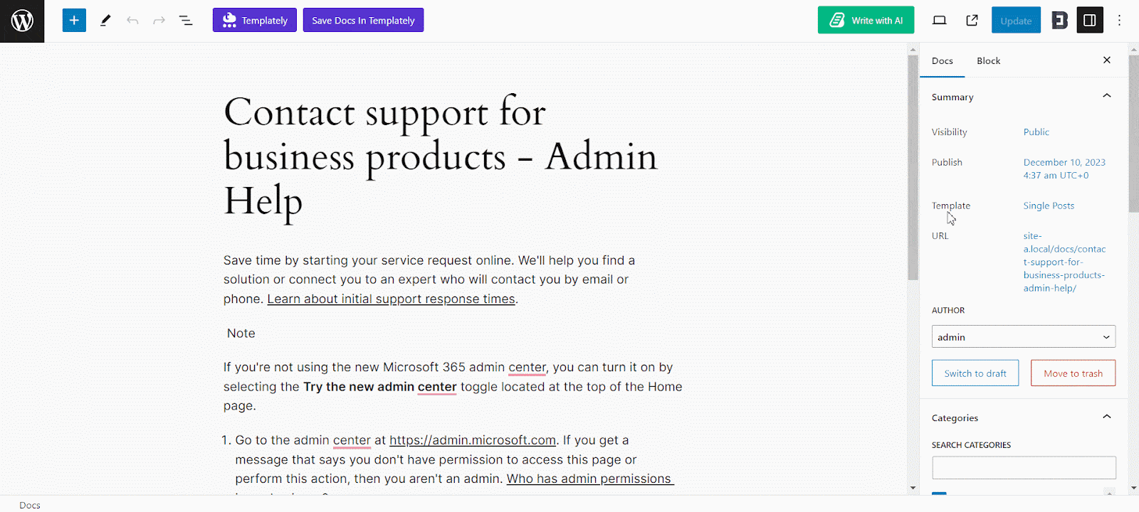 Knowledge Base vs FAQ: What Does Your Website Need? 4 Write with AI by BetterDocs