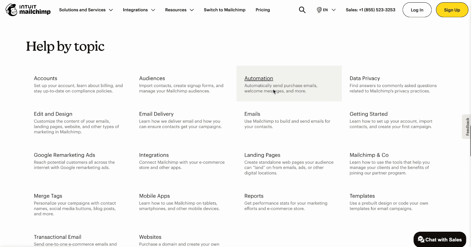 MailChimp: SaaS Knowledge Base Example