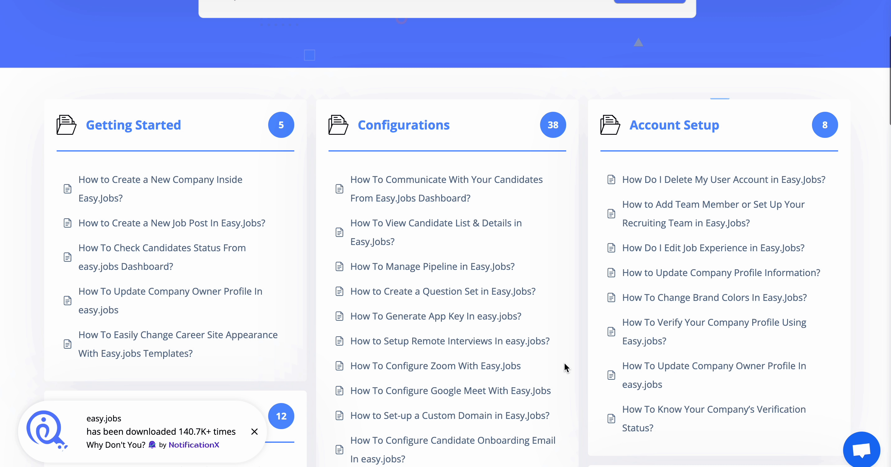 easy.jobs knowledge base