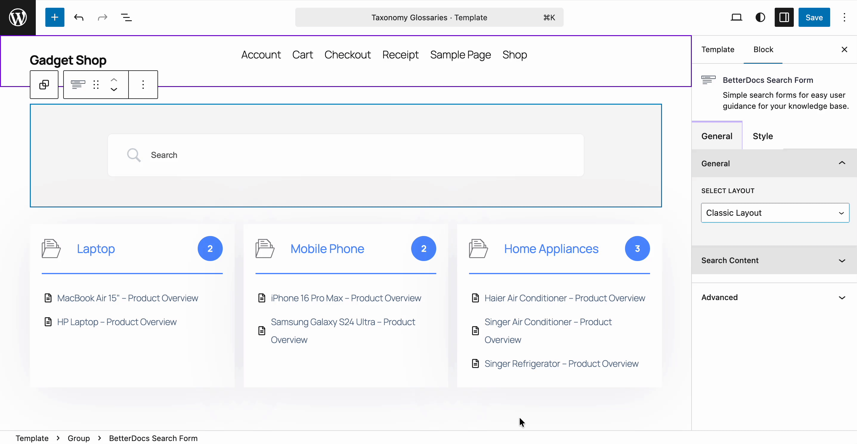How to Configure AI-Powered Smart Modal Search in BetterDocs 3 Image Modal Layout settings