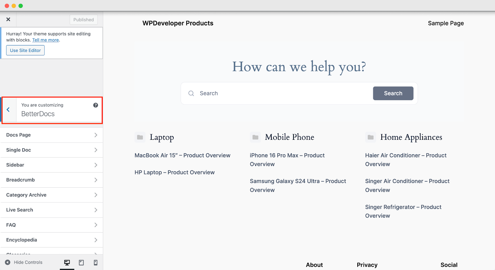 BetterDocs Layout