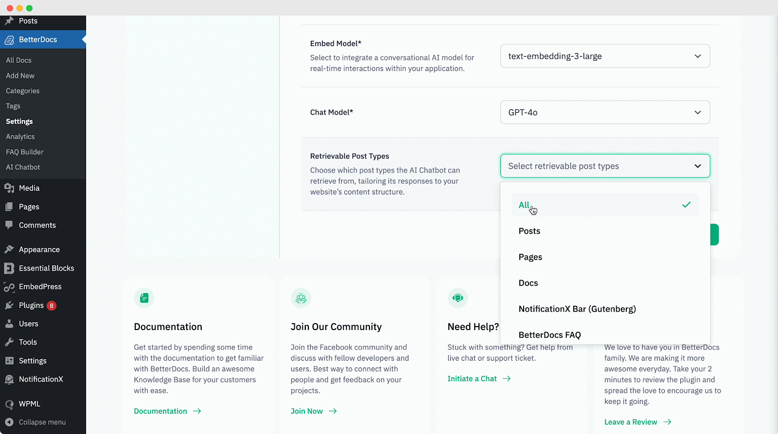 How to Configure BetterDocs AI Chatbot? 7 Train AI Chatbot In BetterDocs