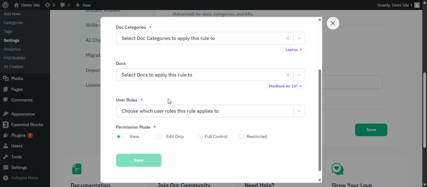 What’s in BetterDocs PRO? A Complete Guide to Every Feature, AI Tool And Documentation Use Case 8 Role management