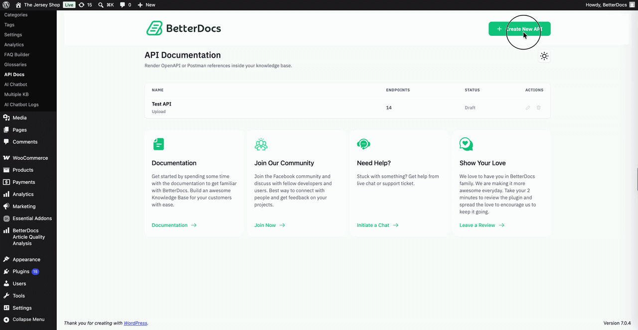 How to Generate API Documentation with BetterDocs? 2 Import your API docs
