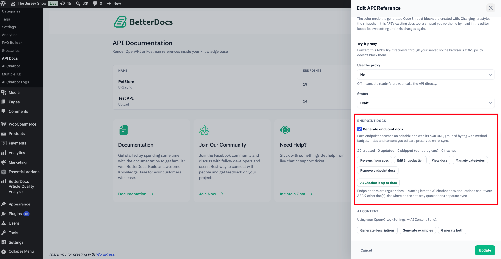 How to Generate API Documentation with BetterDocs? 4 Generate Endpoint Docs