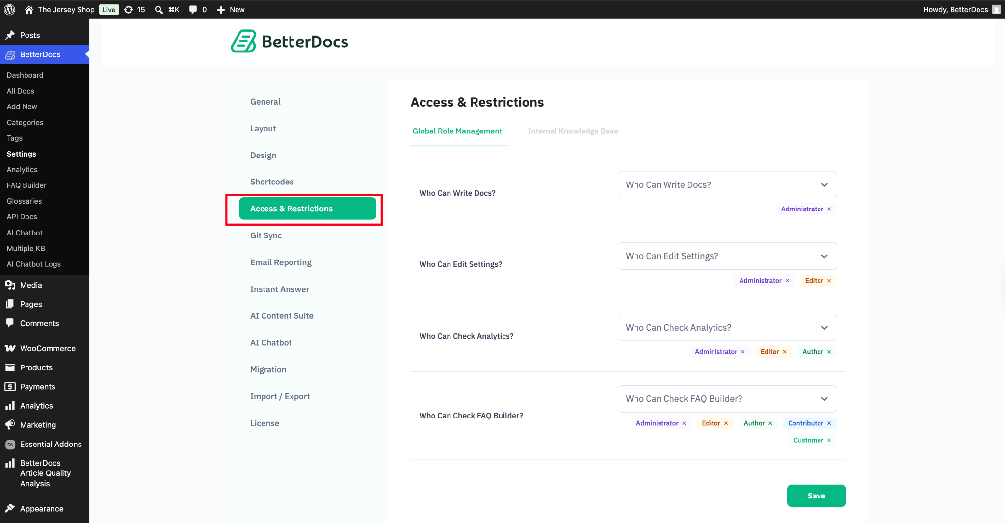 How to Generate API Documentation with BetterDocs? 7 Restrict API docs