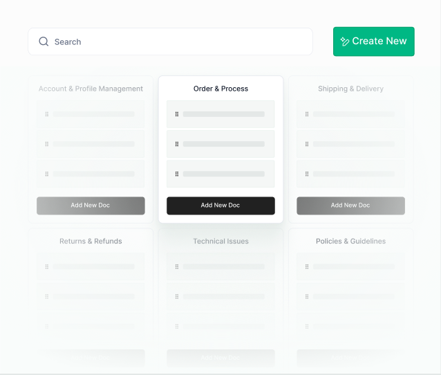AI-generated knowledge base categories and docs