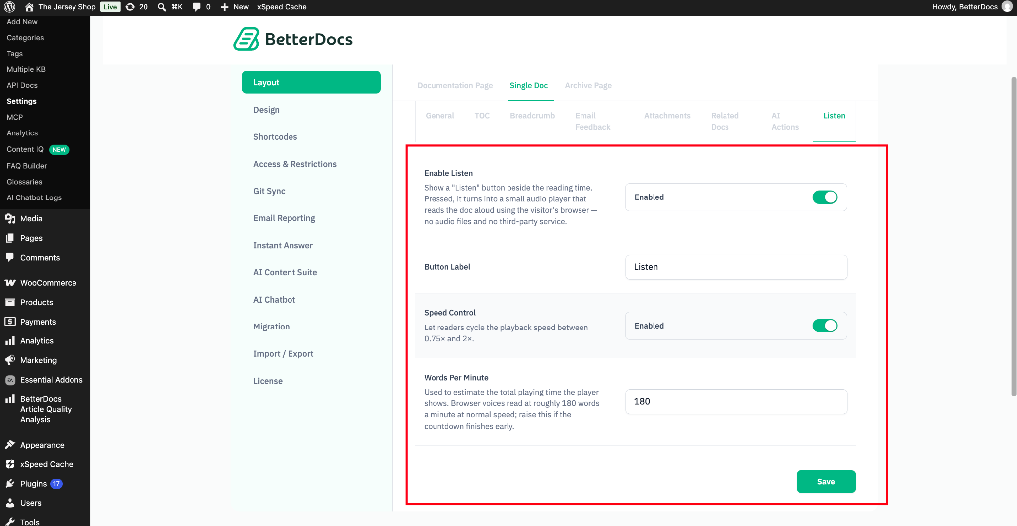Enable And Configure Listen